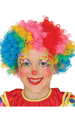 Perruque de Clown Multicolore Éco pour Enfant